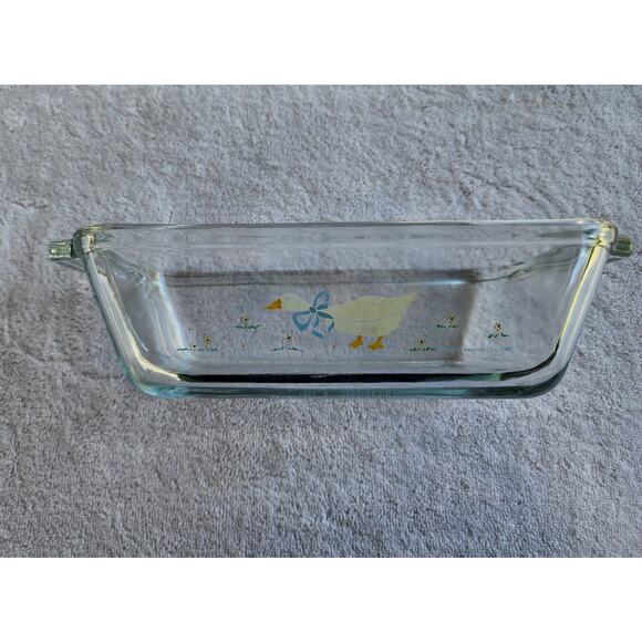 VTG 1987 Blue Ribbon Goose Anchor Hocking Loaf Dish Baking 1.5 Quart Retro - Picture 13 of 13